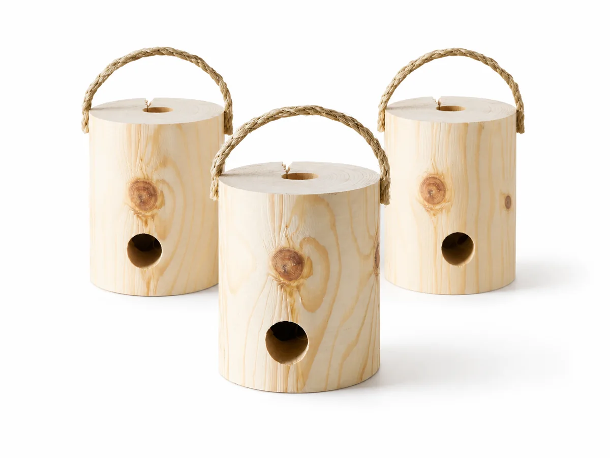 Tochas suecas em madeira natural